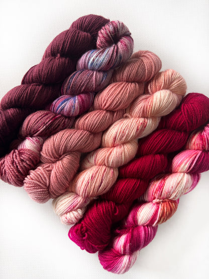 Peony Collection - Ruffled Sunset - Mini 6 Pack - 25 gram skeins - Okanagan Dye Works