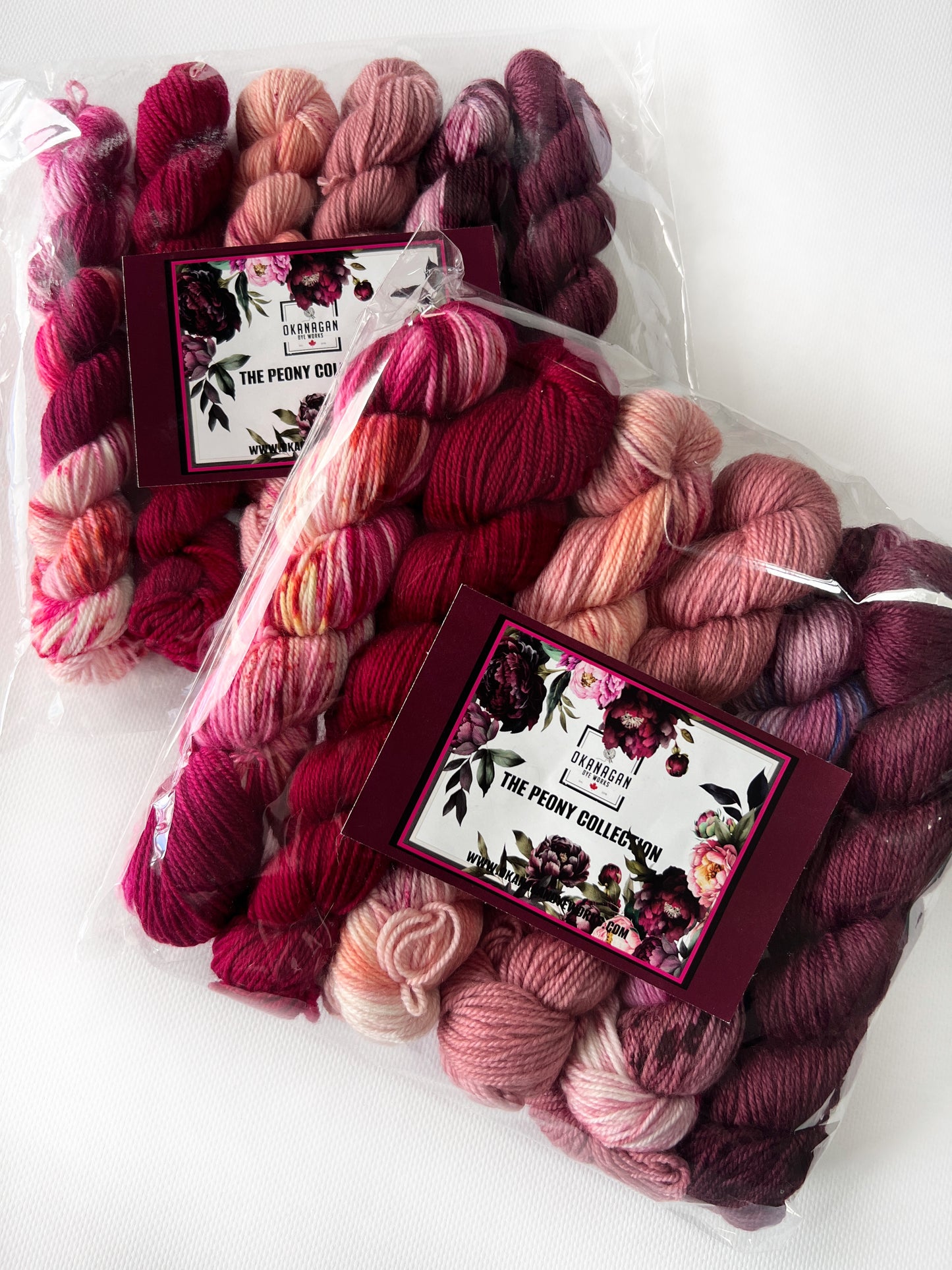 Peony Collection - Ruffled Sunset - Mini 6 Pack - 25 gram skeins - Okanagan Dye Works