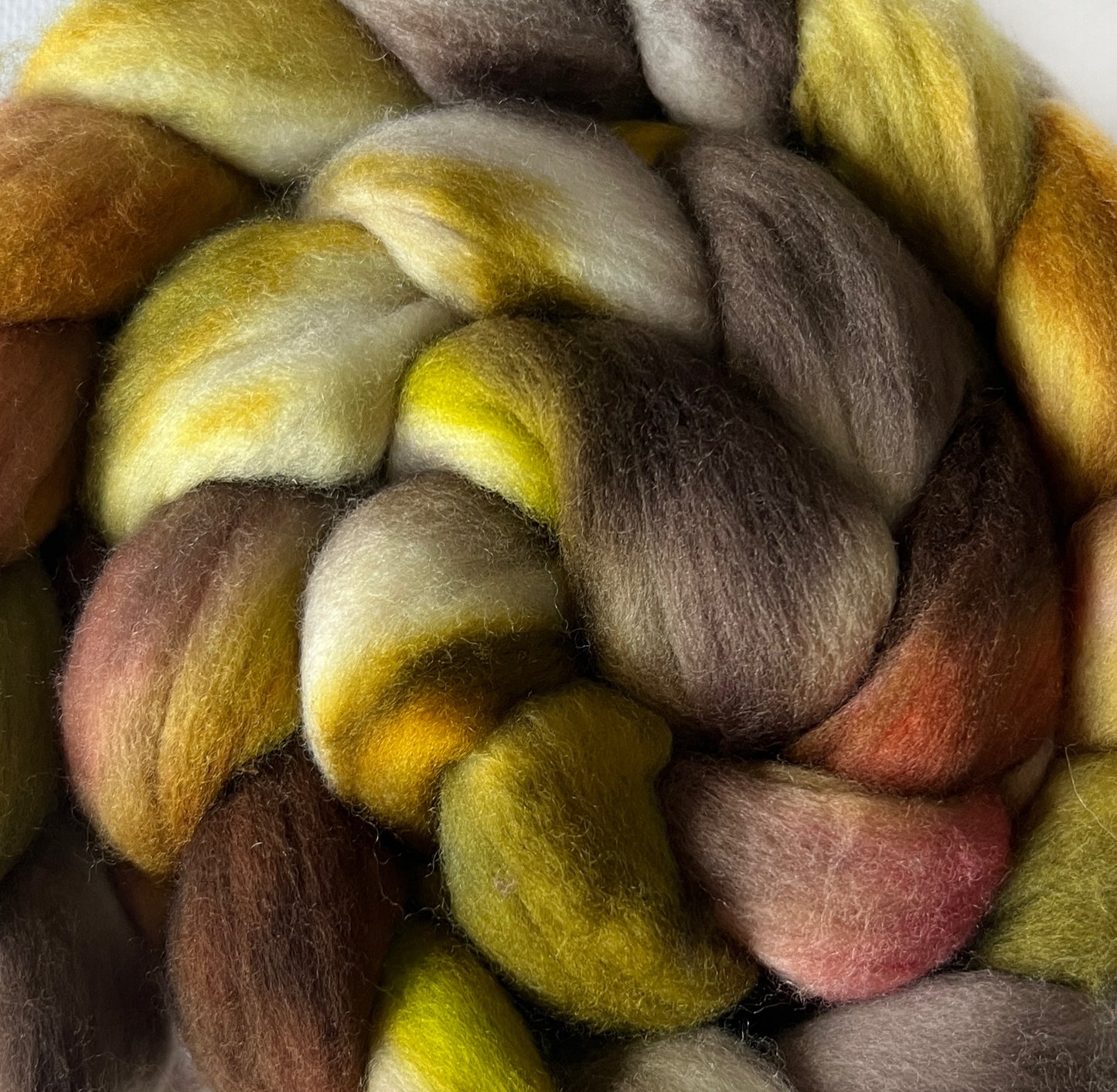 Folk Art  - Hand Dyed - 22 micron Untreated 100% Merino Top - Okanagan Dye Works